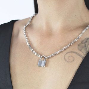 Silver Lock Necklace